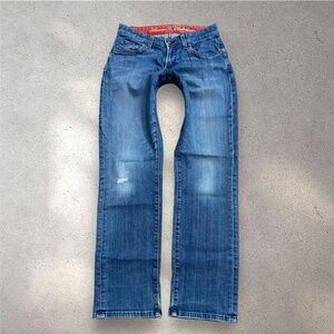 Cookie Johnson Low Rise Boyfriend Straight Jeans